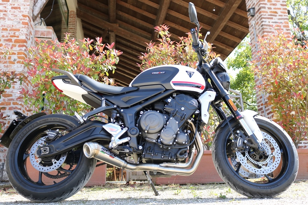 Egzoz ile uyumlu Triumph Trident 660 2021-2024, Powercone Evo, Homologe edilmemiş dbkiller ile yarış sistemi Tam hat, susturucu artı toplayıcı 
