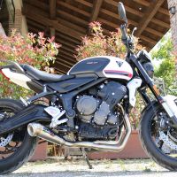 Egzoz ile uyumlu Triumph Trident 660 2021-2024, Powercone Evo, Homologe edilmemiş dbkiller ile yarış sistemi Tam hat, susturucu artı toplayıcı 