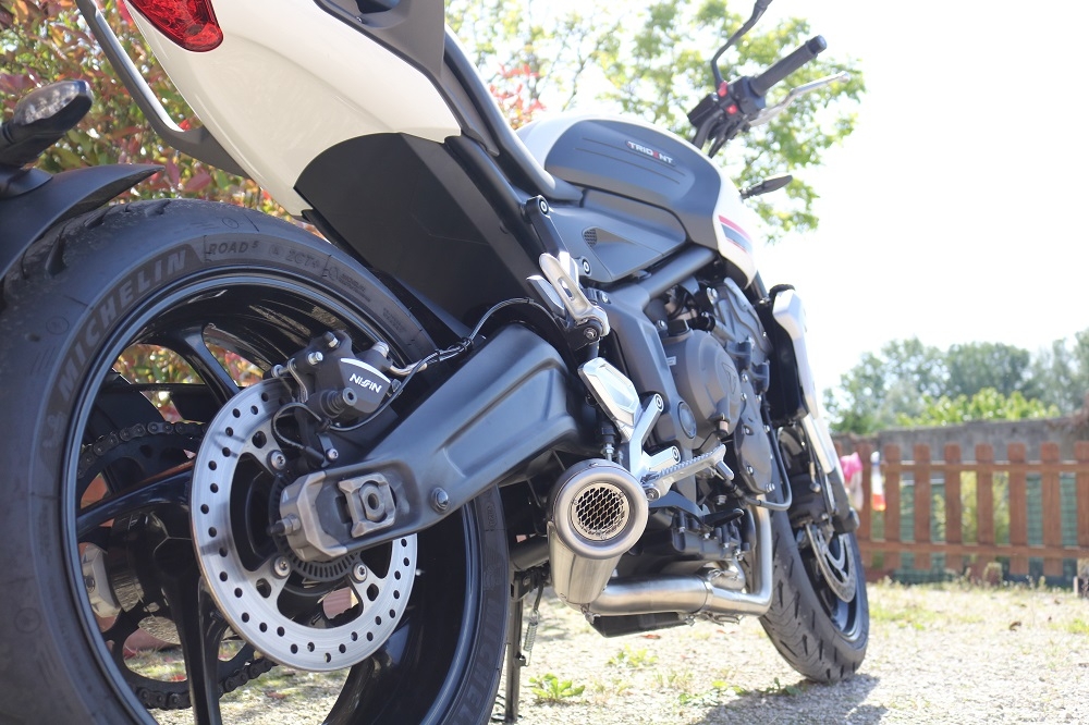 Egzoz ile uyumlu Triumph Trident 660 2021-2024, Powercone Evo, Homologe edilmemiş dbkiller ile yarış sistemi Tam hat, susturucu artı toplayıcı 
