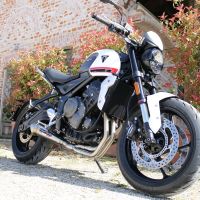 Egzoz ile uyumlu Triumph Trident 660 2021-2024, Powercone Evo, Homologe edilmemiş dbkiller ile yarış sistemi Tam hat, susturucu artı toplayıcı 