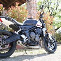 Egzoz ile uyumlu Triumph Trident 660 2021-2024, Powercone Evo, Homologe edilmemiş dbkiller ile yarış sistemi Tam hat, susturucu artı toplayıcı 