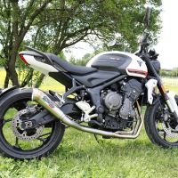 Egzoz ile uyumlu Triumph Trident 660 2021-2024, Powercone Evo, Homologe edilmemiş dbkiller ile yarış sistemi Tam hat, susturucu artı toplayıcı 