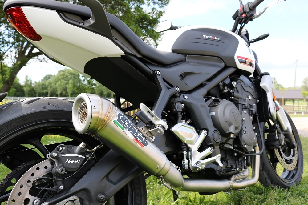 Egzoz ile uyumlu Triumph Trident 660 2021-2024, Powercone Evo, Homologe edilmemiş dbkiller ile yarış sistemi Tam hat, susturucu artı toplayıcı 