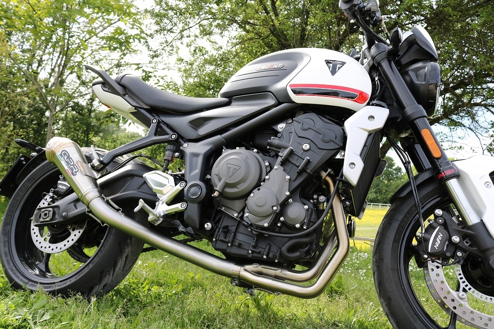 Egzoz ile uyumlu Triumph Trident 660 2021-2024, Powercone Evo, Homologe edilmemiş dbkiller ile yarış sistemi Tam hat, susturucu artı toplayıcı 