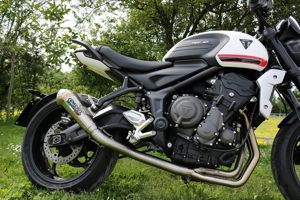 Egzoz ile uyumlu Triumph Trident 660 2021-2024, Powercone Evo, Homologe edilmemiş dbkiller ile yarış sistemi Tam hat, susturucu artı toplayıcı 