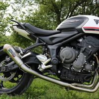 Egzoz ile uyumlu Triumph Trident 660 2021-2024, Powercone Evo, Homologe edilmemiş dbkiller ile yarış sistemi Tam hat, susturucu artı toplayıcı 