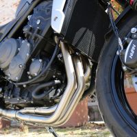 Egzoz ile uyumlu Triumph Tiger Sport 660 2022-2024, Deeptone Inox, Yalnızca gürültü için onaylanan sistem, AB dışındaki pazarlar için geçerlidir Tam hat, susturucu artı toplayıcı 
