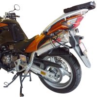 Exhaust compatible with Honda Varadero 1000 1999-2011, Trioval, Dual Homologated legal slip-on exhaust including removable db killers and link pipes 
