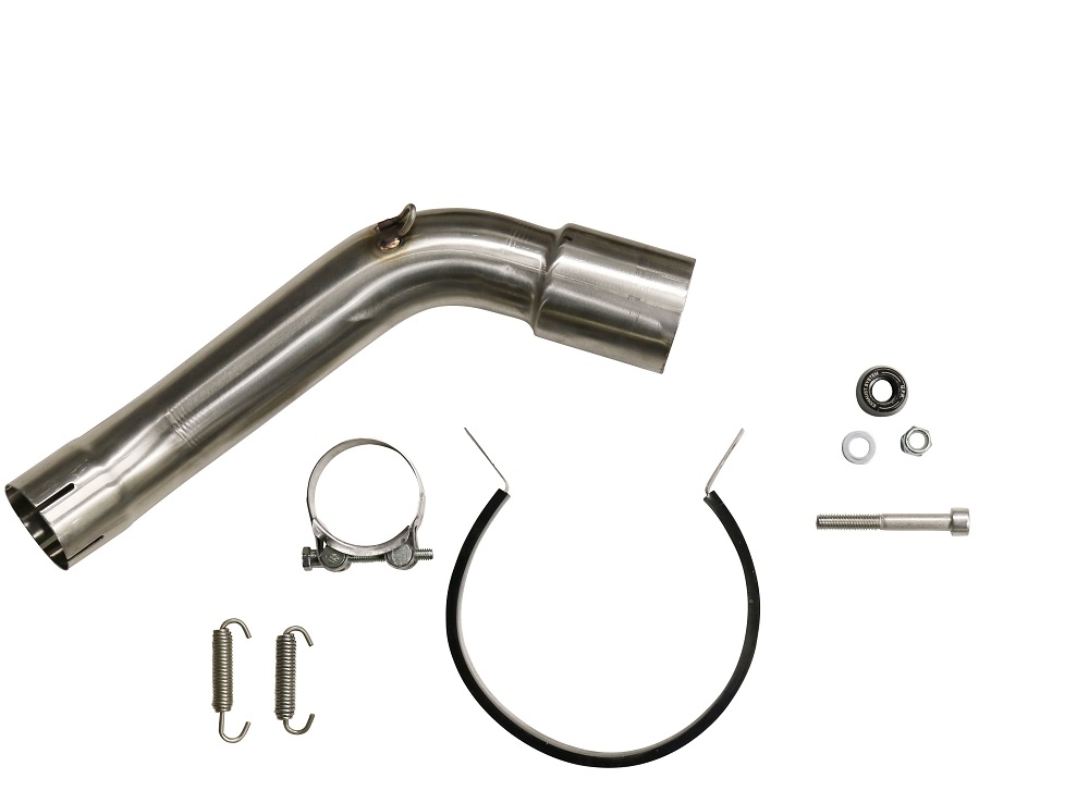 Exhaust compatible with Kawasaki Versys 1000 I.E. 2021-2024, Albus Evo4, Homologated legal slip-on exhaust including removable db killer and link pipe 