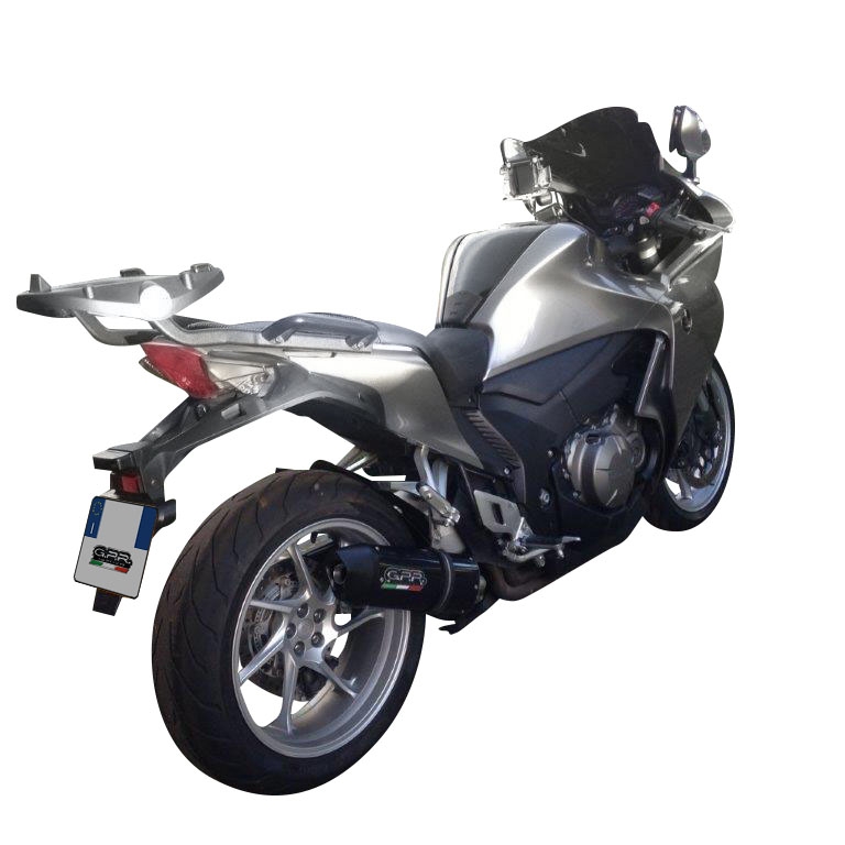 Egzoz ile uyumlu Honda Vfr 1200 F I.E. 2010-2016, Furore Nero, Egzoz yasal, onaylı, çıkarılabilir db killer ve bağlantı borulu susturucu 