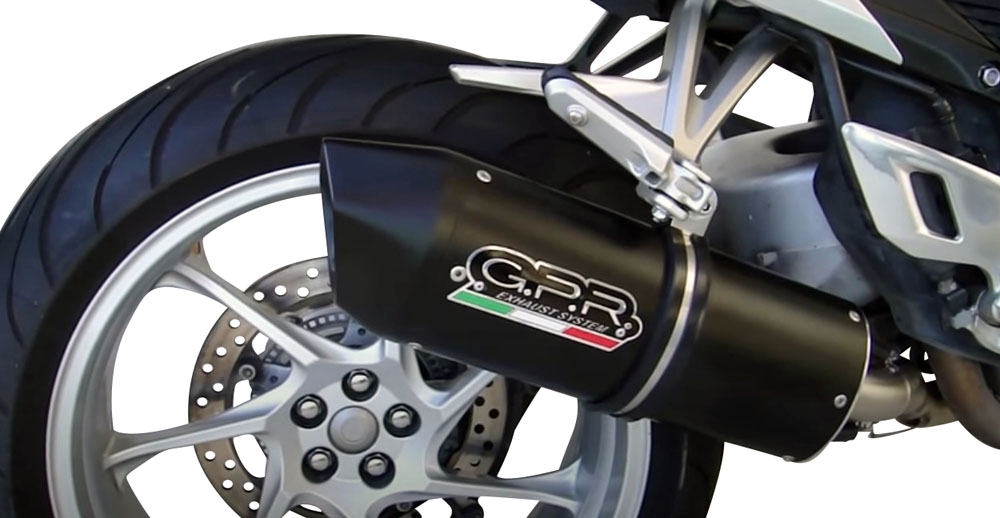 Egzoz ile uyumlu Honda Vfr 1200 F I.E. 2010-2016, Furore Nero, Egzoz yasal, onaylı, çıkarılabilir db killer ve bağlantı borulu susturucu 