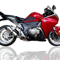 GPR exhaust compatible with  Honda Vfr 1200 F I.E. 2010-2016, New Grand Prix Evo Titanium, Homologated legal slip-on exhaust including removable db killer and link pipe 