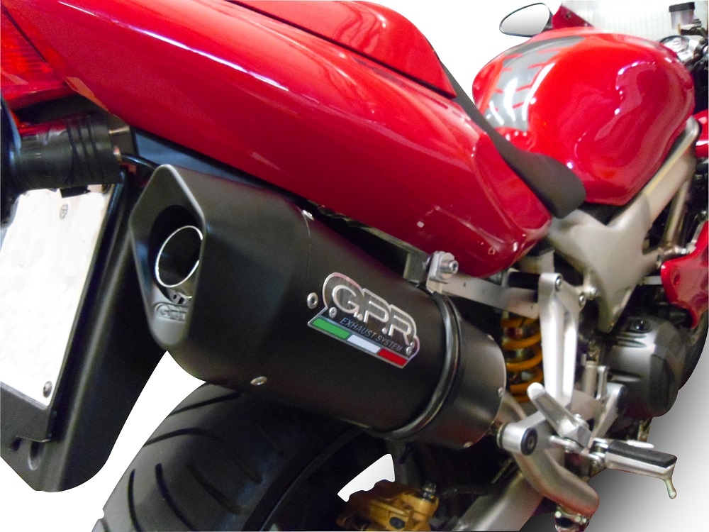 Egzoz ile uyumlu Honda Vtr 1000 F Firestorm 1997-2007, Furore Poppy, Homologe sistem Double Susturucu ve özel bağlantı borusu 