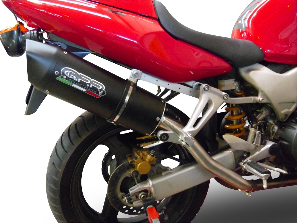 Egzoz ile uyumlu Honda Vtr 1000 F Firestorm 1997-2007, Furore Nero, Homologe sistem Double Susturucu ve özel bağlantı borusu 