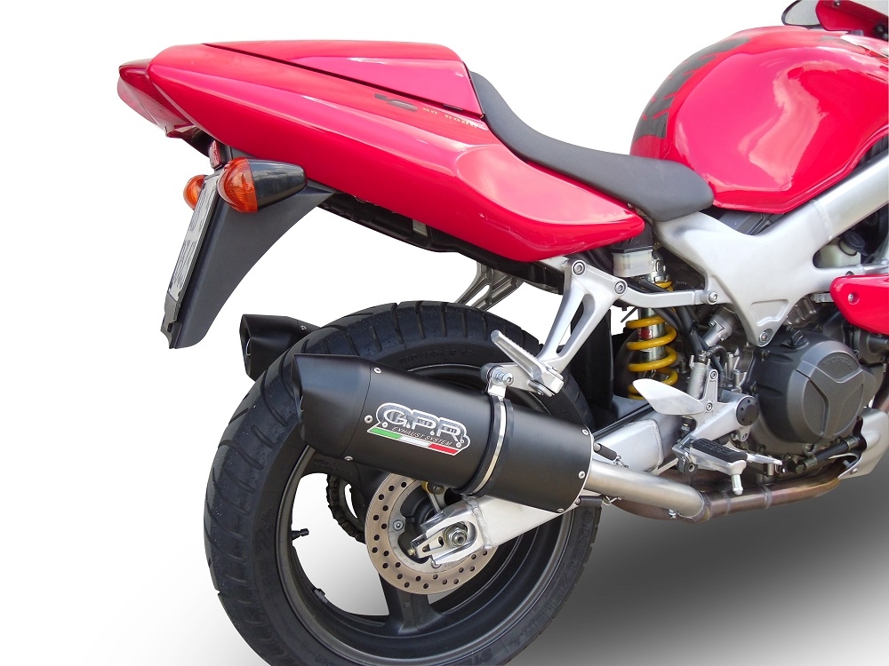 Egzoz ile uyumlu Honda Vtr 1000 F Firestorm 1997-2007, Furore Nero, Homologe sistem Double Susturucu ve özel bağlantı borusu 