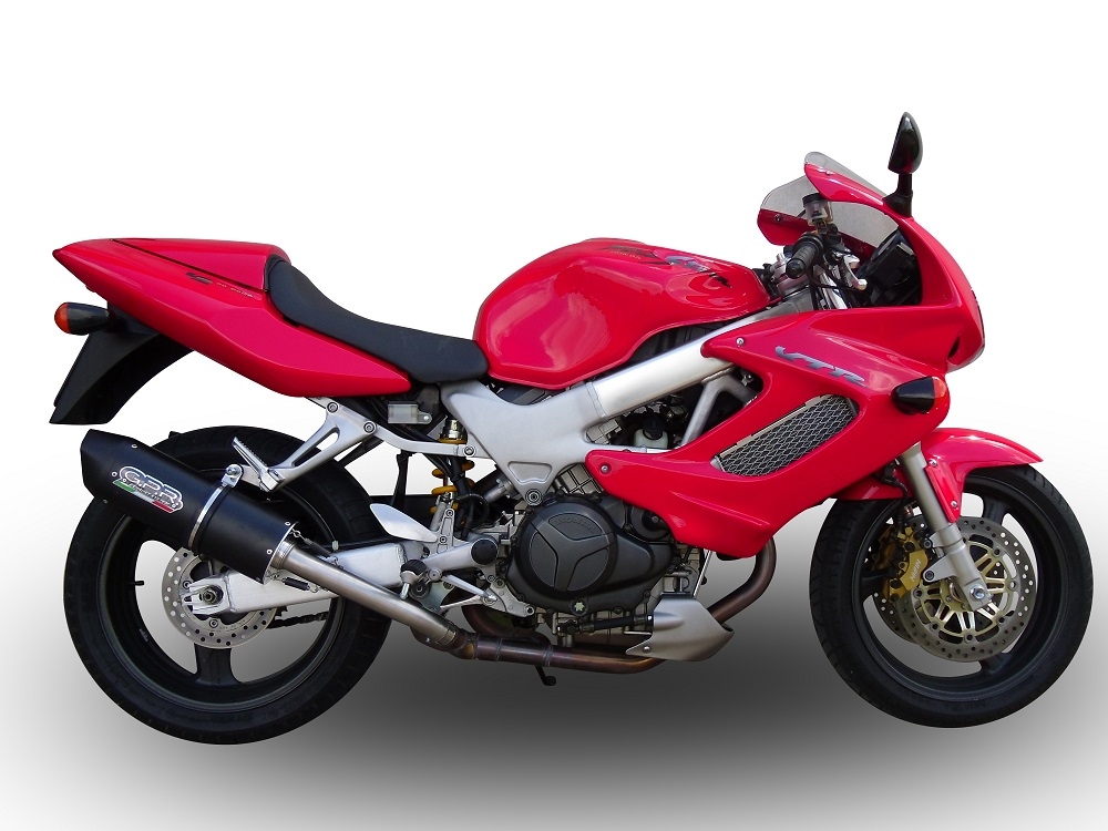 Egzoz ile uyumlu Honda Vtr 1000 F Firestorm 1997-2007, Furore Nero, Homologe sistem Double Susturucu ve özel bağlantı borusu 