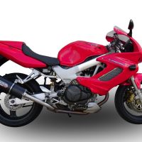 Egzoz ile uyumlu Honda Vtr 1000 F Firestorm 1997-2007, Furore Nero, Homologe sistem Double Susturucu ve özel bağlantı borusu 