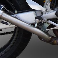 Exhaust compatible with Honda Vtr 1000 F Firestorm 1997-2007, Trioval, Dual Homologated legal slip-on exhaust including removable db killers and link pipes 