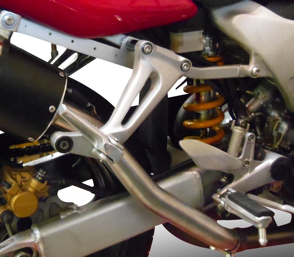 Exhaust compatible with Honda Vtr 1000 F Firestorm 1997-2007, Trioval, Dual Homologated legal slip-on exhaust including removable db killers and link pipes 