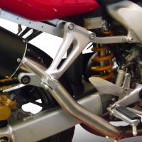 Exhaust compatible with Honda Vtr 1000 F Firestorm 1997-2007, Trioval, Dual Homologated legal slip-on exhaust including removable db killers and link pipes 
