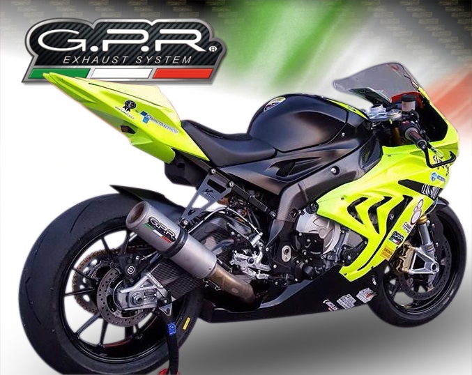 Exhaust compatible with Bmw S 1000 RR -M 2010-2014, M3 Titanium Natural, Homologated legal full system exhaust, including removable db killer 