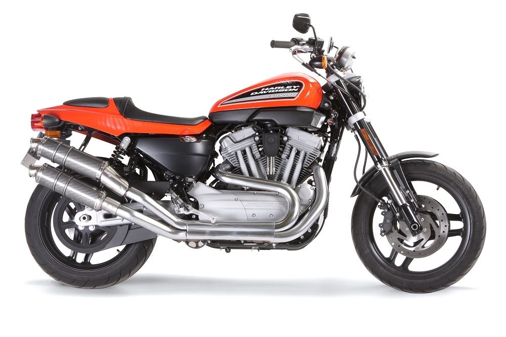 Egzoz ile uyumlu Harley Davidson Xr 1200 2008-2012, Poppy Tondo, Homologe sistem Double Susturucu ve özel bağlantı borusu 