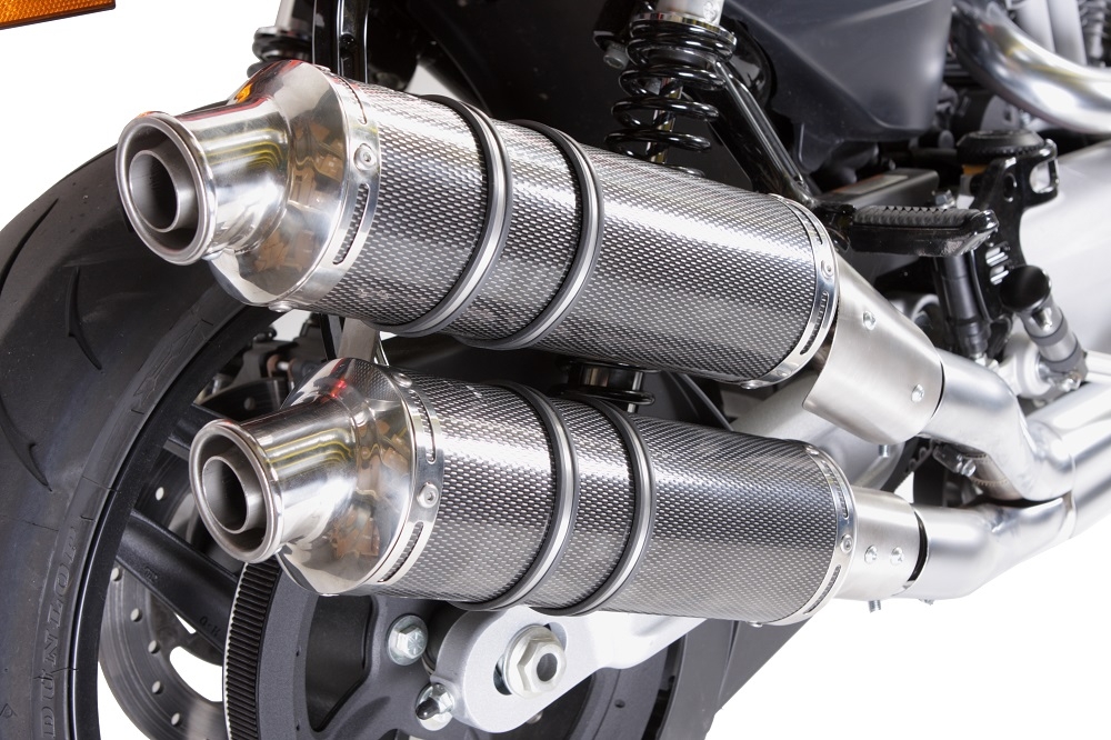 Egzoz ile uyumlu Harley Davidson Xr 1200 2008-2012, Poppy Tondo, Homologe sistem Double Susturucu ve özel bağlantı borusu 