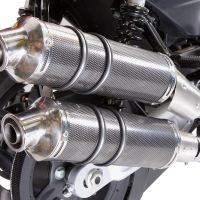 Egzoz ile uyumlu Harley Davidson Xr 1200 2008-2012, Poppy Tondo, Homologe sistem Double Susturucu ve özel bağlantı borusu 