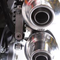Egzoz ile uyumlu Harley Davidson Xr 1200 2008-2012, Poppy Tondo, Homologe sistem Double Susturucu ve özel bağlantı borusu 