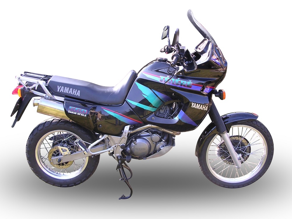Egzoz ile uyumlu Yamaha Xtz 660 Teneré 1991-1998, Trioval, Egzoz yasal, onaylı, çıkarılabilir db killer ve bağlantı borulu susturucu 