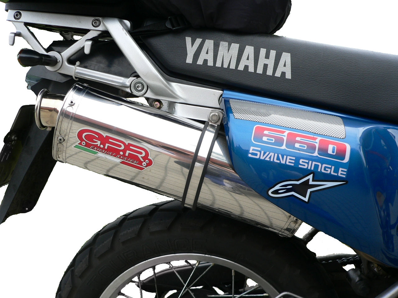Egzoz ile uyumlu Yamaha Xtz 660 Teneré 1991-1998, Trioval, Egzoz yasal, onaylı, çıkarılabilir db killer ve bağlantı borulu susturucu 