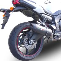 Egzoz ile uyumlu Yamaha Fz.1 - Fazer 1000 2006-2014, Furore Nero, Egzoz yasal, onaylı, çıkarılabilir db killer ve bağlantı borulu susturucu 