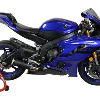 Egzoz ile uyumlu Yamaha Yzf R6 2017-2025, M3 Black Titanium, Egzoz yasal, onaylı, çıkarılabilir db killer ve bağlantı borulu susturucu 