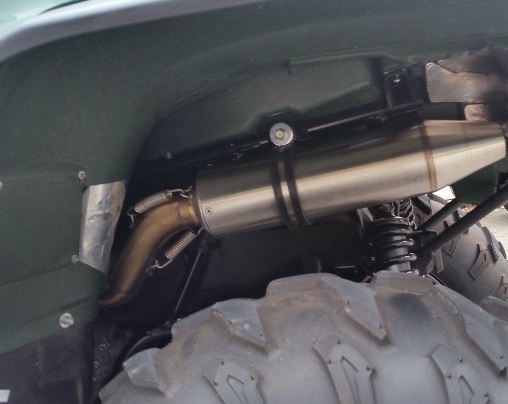 Egzoz ile uyumlu Yamaha Grizzly 550 2007-2024, Deeptone Atv, Egzoz yasal, onaylı, çıkarılabilir db killer ve bağlantı borulu susturucu 