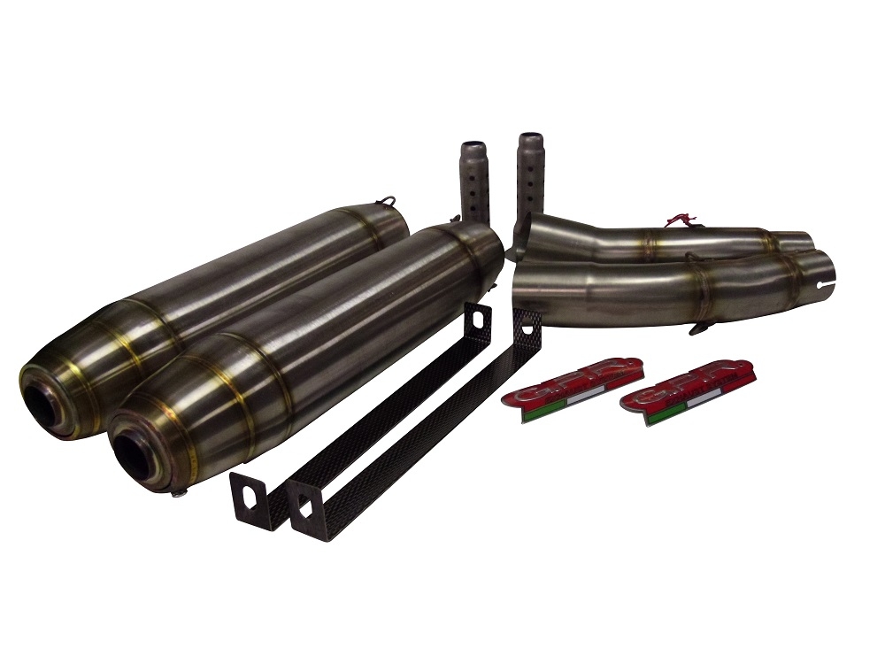 Egzoz ile uyumlu Yamaha Yzf 1000 R1 2004-2006, Deeptone Inox, Homologe sistem Double Susturucu ve özel bağlantı borusu 