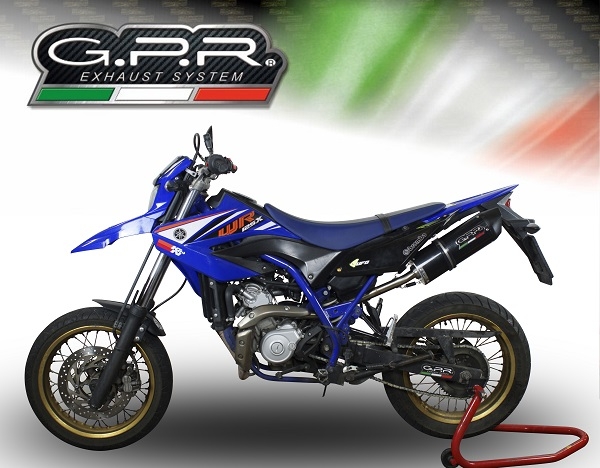 Egzoz ile uyumlu Yamaha Wr 125 R 2009-2011, Furore Nero, Egzoz yasal, onaylı, çıkarılabilir db killer ve bağlantı borulu susturucu 