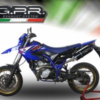 Egzoz ile uyumlu Yamaha Wr 125 R 2009-2011, Furore Nero, Egzoz yasal, onaylı, çıkarılabilir db killer ve bağlantı borulu susturucu 