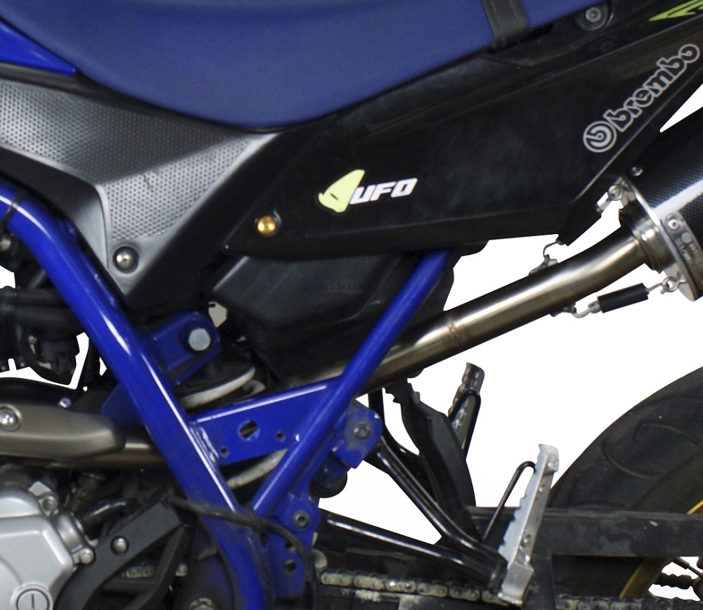 Egzoz ile uyumlu Yamaha Wr 125 R 2009-2011, Furore Nero, Egzoz yasal, onaylı, çıkarılabilir db killer ve bağlantı borulu susturucu 