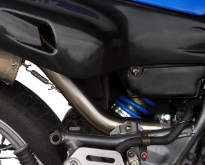 Exhaust compatible with Yamaha Xtz 600 Teneré 1985-1986, Satinox , Homologated legal slip-on exhaust including removable db killer and link pipe 