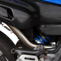 Exhaust compatible with Yamaha Xtz 600 Teneré 1985-1986, Satinox , Homologated legal slip-on exhaust including removable db killer and link pipe 