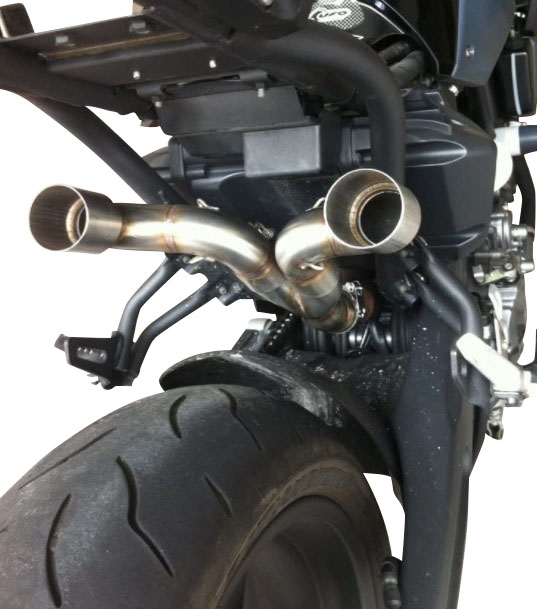 Egzoz ile uyumlu Yamaha MT03 660 2006-2013, Albus Ceramic, Homologe sistem Double Susturucu ve özel bağlantı borusu 
