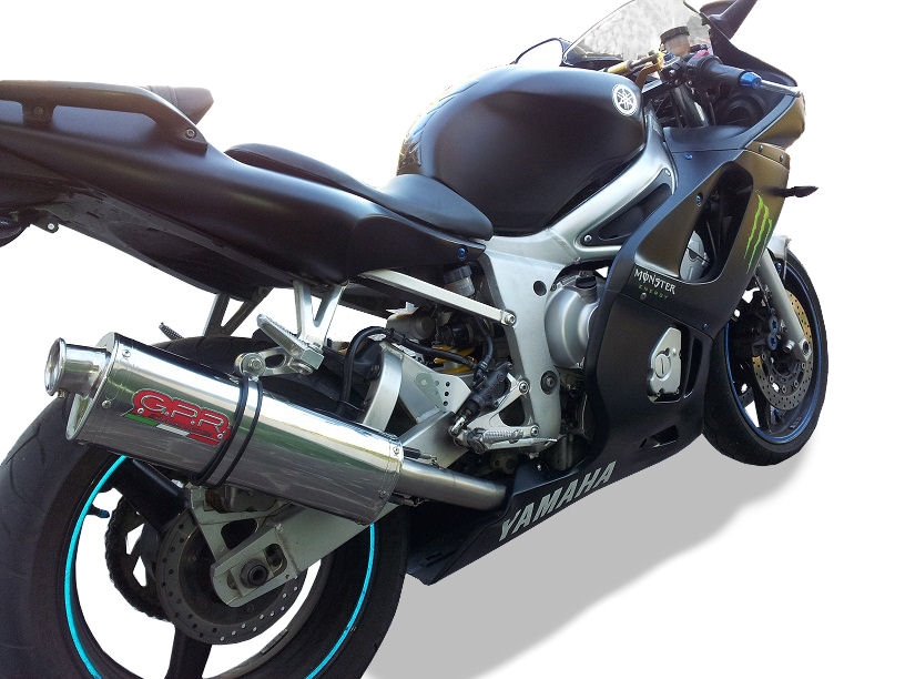 Egzoz ile uyumlu Yamaha Yzf R6 1999-2002, Trioval, Egzoz yasal, onaylı, çıkarılabilir db killer ve bağlantı borulu susturucu 