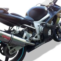 Egzoz ile uyumlu Yamaha Yzf R6 1999-2002, Trioval, Egzoz yasal, onaylı, çıkarılabilir db killer ve bağlantı borulu susturucu 