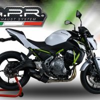 Exhaust compatible with Kawasaki Z 650 2021-2022, Furore Evo4 Nero, full system exhaust legal for UK and non-EU countries including removable db killer 