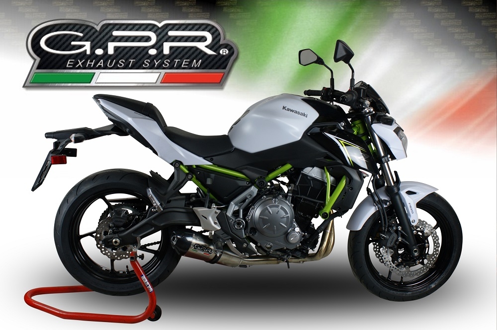 Egzoz GPR ile uyumlu  Kawasaki Z 650 650 2023-2024, New Grand Prix Evo Titanium, Yalnızca gürültü için onaylanan sistem, AB dışındaki pazarlar için geçerlidir Tam hat, susturucu artı toplayıcı 