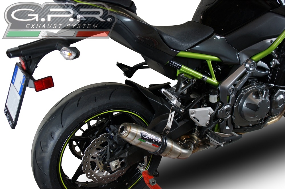 Egzoz ile uyumlu Kawasaki Z 900 E 2017-2020, Deeptone Inox, Egzoz yasal, onaylı, çıkarılabilir db killer ve bağlantı borulu susturucu 