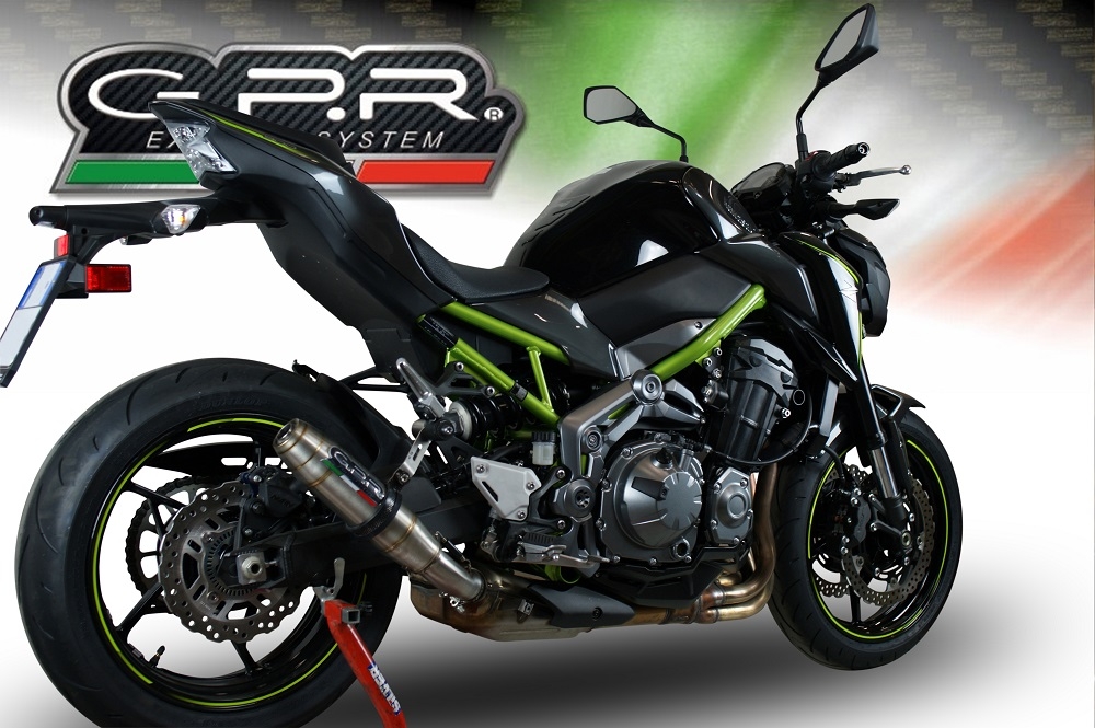 Egzoz ile uyumlu Kawasaki Z 900 E 2017-2020, Deeptone Inox, Egzoz yasal, onaylı, çıkarılabilir db killer ve bağlantı borulu susturucu 