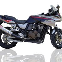 Egzoz ile uyumlu Kawasaki Zrx-1200 2002-2008, Inox Tondo, Homologe sistem Cıvatalı flanş bağlantılı çift susturucu 