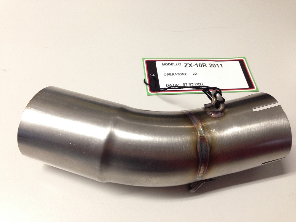 Exhaust compatible with Kawasaki ZX-10R 2010-2015, M3 Poppy , Racing slip-on exhaust including link pipe 