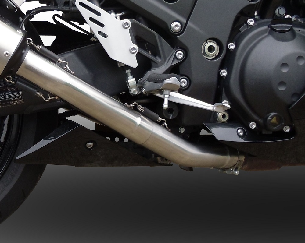 Exhaust compatible with Kawasaki Zzr 1400 2017-2022, Albus Evo4, Dual Homologated legal slip-on exhaust including removable db killers and link pipes 